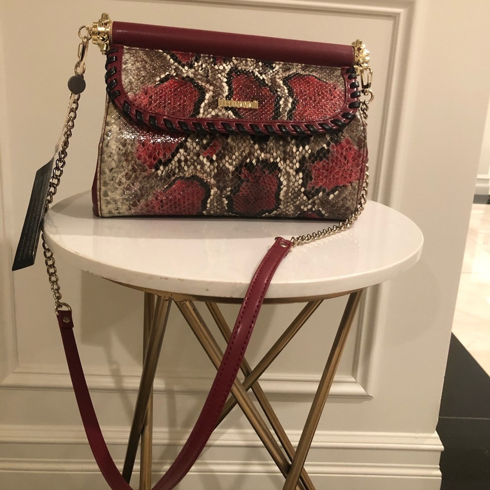 Cavalli python leather handbag - Picture 2 of 15